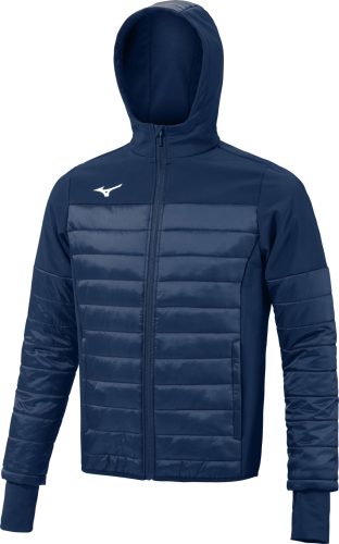  Mizuno Sapporo Hooded Hybrid Jacket Navy