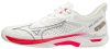 Mizuno Wave Exceed Tour 5 CC Undyed White / Quiet Shade / Opera Red teniszcipő