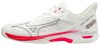 Mizuno Wave Exceed Tour 5 CC Undyed White / Quiet Shade / Opera Red teniszcipő