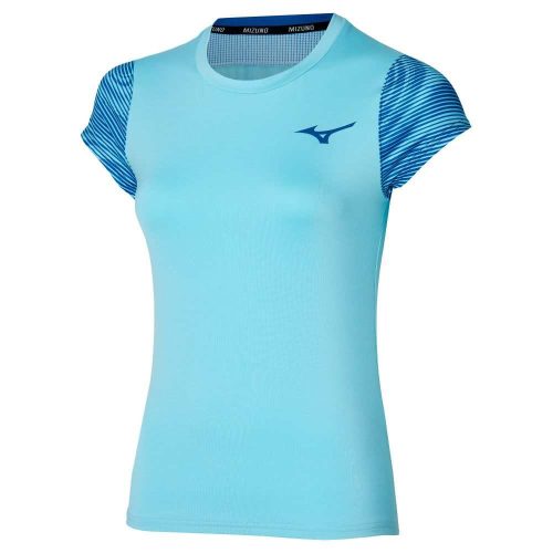 Mizuno Charge Printed Tee Blue Glow