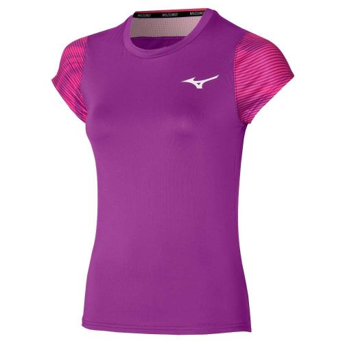 Mizuno Charge Printed Tee Purple Magic