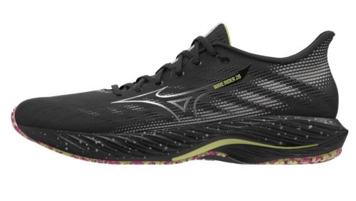 Mizuno Wave Rider 28 Black/Silver/Sunny Lime futócipő