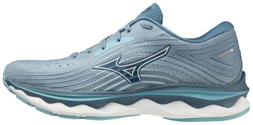 Mizuno Wave Sky 6 Blue Shadow / White / Milky Blue futócipő