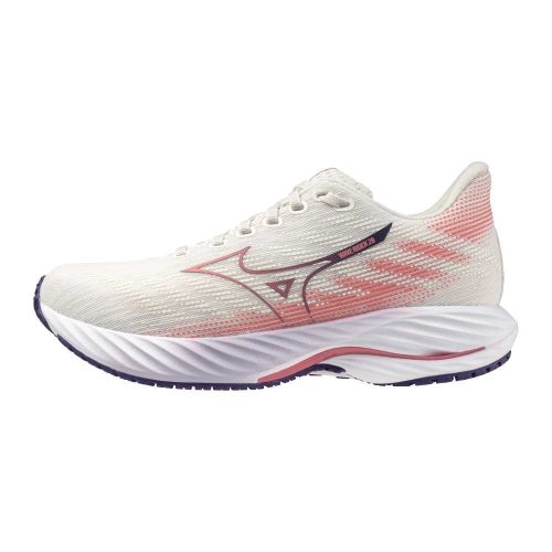 Mizuno Wave Rider 28 MIZSnowWhite/CamelliaRose/VinI futócipő