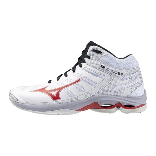 Mizuno Wave Voltage 2 Mid White/Salsa/Black röplabda cipő