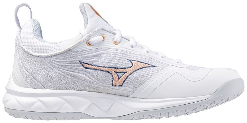 Mizuno Wave Luminous 2 White/Navy Peony/Peach Parfait röplabda cipő termék 2. képe