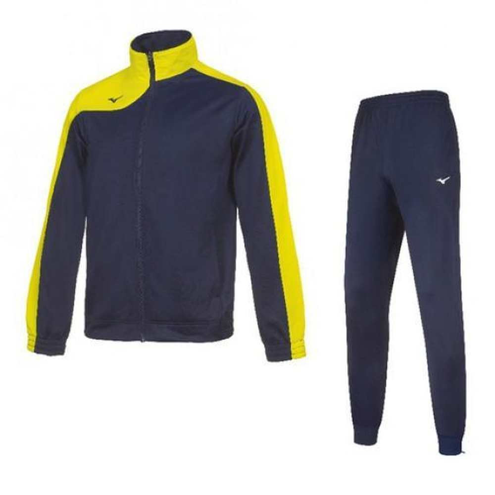  Mizuno Men Knit Tracksuit Navy/Yellow melegítőszett akciós termékkép 1