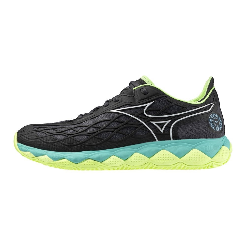 Mizuno Wave Enforce Tour CC Black/White/MIZUNO Neo Lime teniszcipő akciós termékkép 1