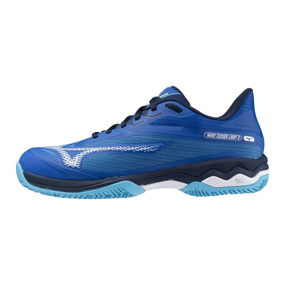 Mizuno Wave Exceed Light 2 CC Mugen Blue/White/River Blue teniszcipő akciós termékkép 1