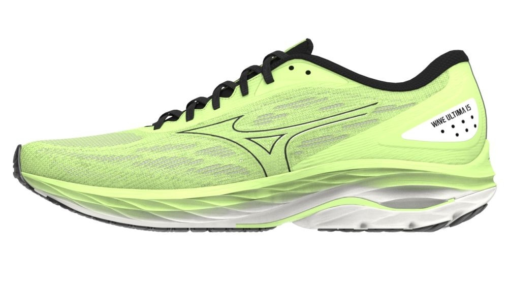 Mizuno Wave Ultima 15 Neo Lime/Black/MIZUNO Snow White futócipő akciós termékkép 1