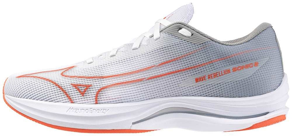 Mizuno Wave Rebellion Sonic 2 White/Hot Coral/Harbor Mist futócipő akciós termékkép 1