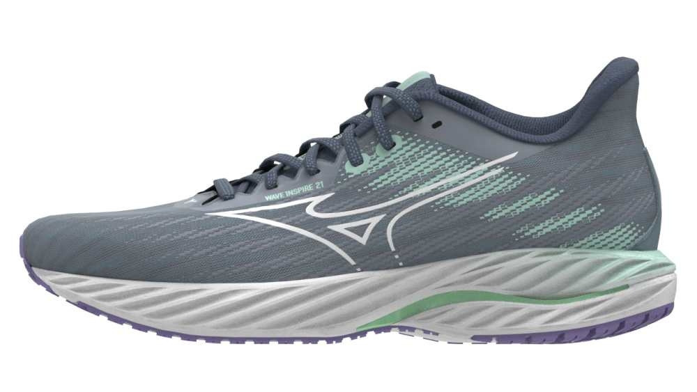 Mizuno Wave Inspire 21 Tradewinds/White/Neo Mint futócipő akciós termékkép 1