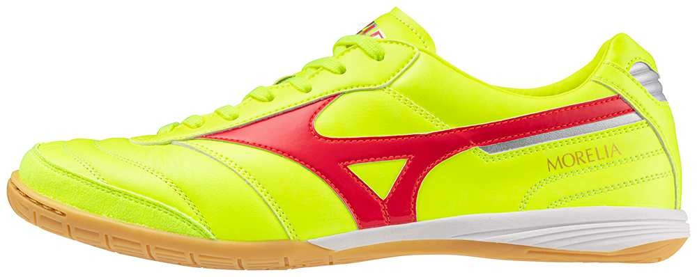 Mizuno Morelia Sala Elite In Safety Yellow/Fiery Coral 2/Galaxy Silver focicipő akciós termékkép 1